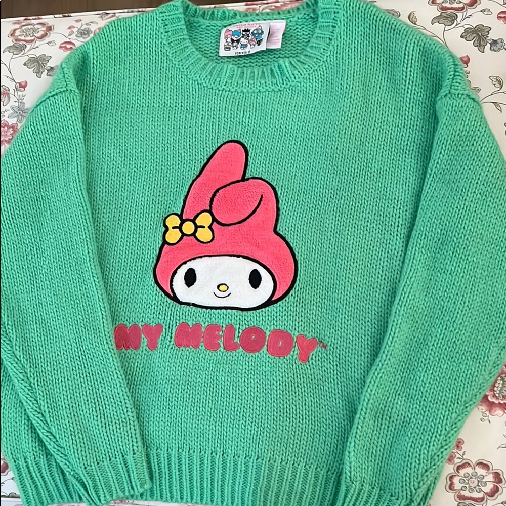 Forever 21 My Melody Sweater - Mint Green